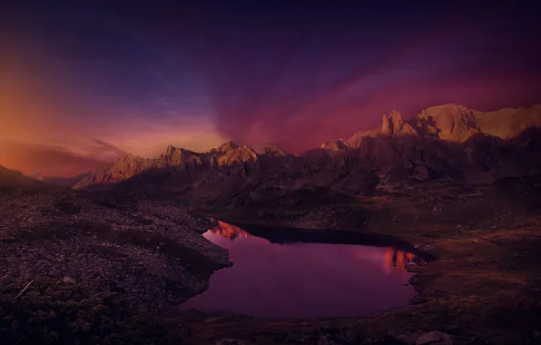 Picture the sky, landscape, mountains, nature, stones, rocks