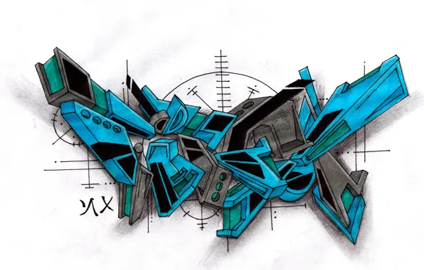 Picture Figure, Graffiti, Graffiti, on a piece, FireX, The sketch
