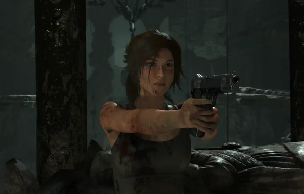 Gun, Lara Croft, Rise Of The Tomb Raider