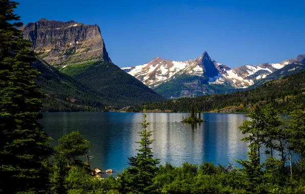 Montana, Glacier National Park, Saint Mary Lake, Rocky mountains, Montana, Glacier national Park, Rocky Mountains, …