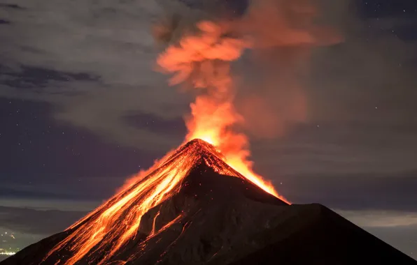 Picture nature, lava, volcano, eruption