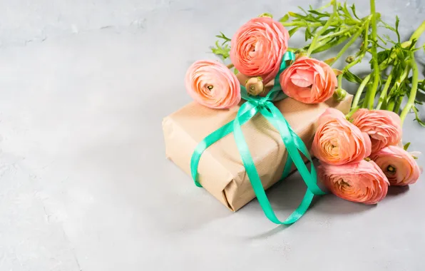 Flowers, gift, pink, Asian, Buttercup