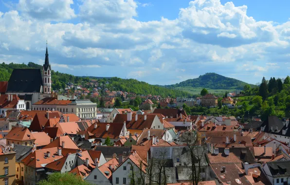 Picture roof, the sky, home, Czech Republic, Czech republic, Czech Republic, Cesky Krumlov, Český Krumlov
