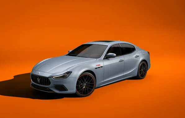 Maserati, orange, Ghibli