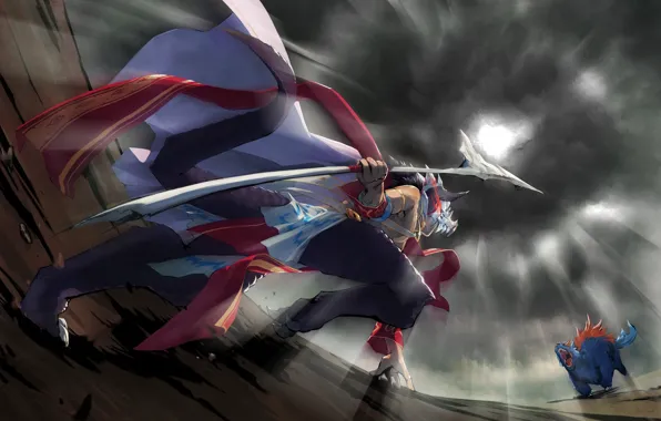 Mask, guy, spear, hunter, Pokemon, Pokemon