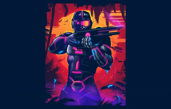 Picture Music, Neon, Game, Blood Dragon, Synth, Retrowave, Synthwave, New Retro Wave