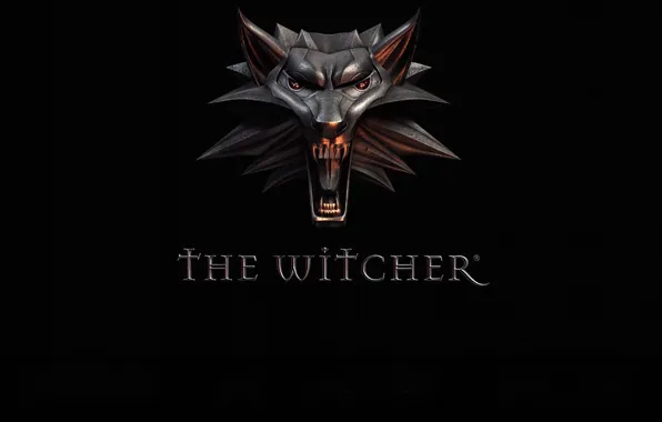 Picture style, background, wolf, mouth, medallion, grin, the witcher, amulet