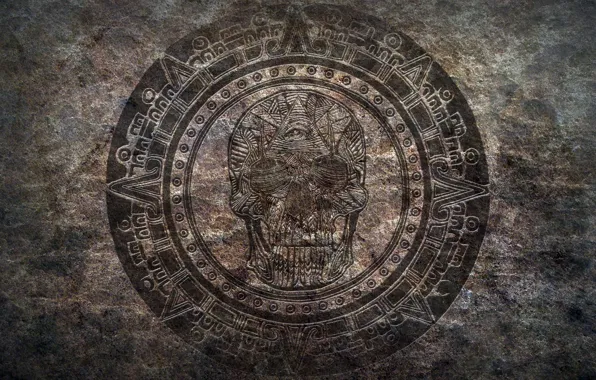 Wall, patterns, skull, round, Sign, image