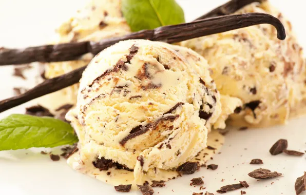 Picture balls, chocolate, ice cream, dessert, vanilla, ice cream