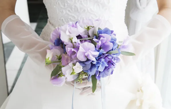 Mood, Flowers, bouquet, the bride, wedding