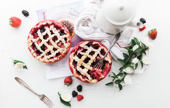 Picture strawberry, pie, cakes, BlackBerry, sweet