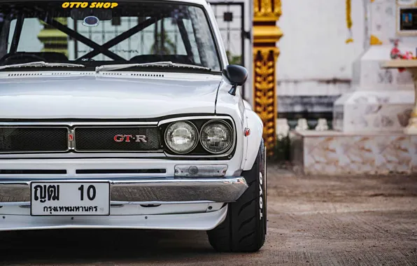 Auto, Machine, Grille, Nissan, 1971, Nissan, Lights, Car