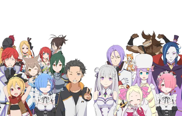 Anime, art, characters, Re: Zero kara hajime chip isek or Seikatsu, From scratch