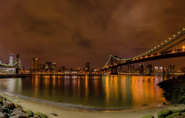 Bridge, panorama, Brooklyn