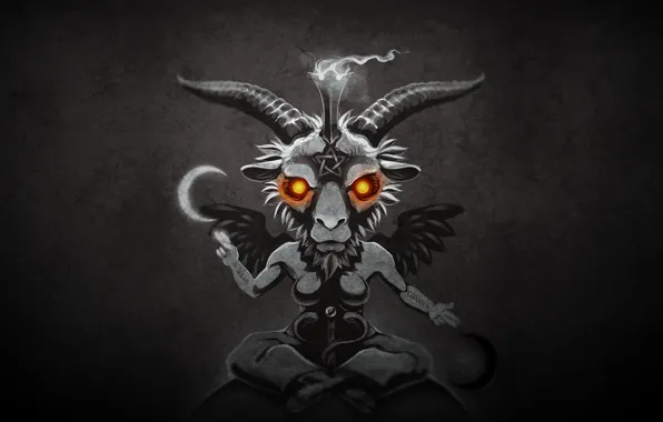Baphometh, Baphomet, Satan, pentagram., Solve et Coagula