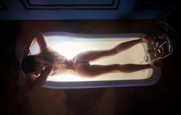 Ass, sexy, pose, model, naked, body, wet, hands