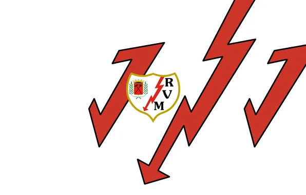 Logo, Football, La Liga, Rayo Vallecano, Lightning, Vallecano