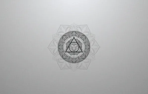 Picture Triangle, Minimal, Gray, Geometry, Triangle, Geometry