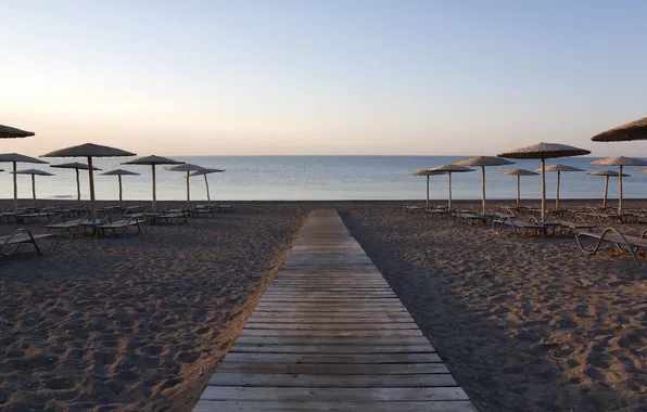 Picture sea, beach, morning