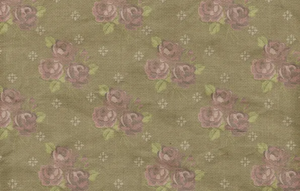 Background, roses, wallpaper, ornament, vintage, texture, floral, pattern