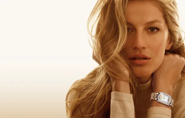 Look, model, watch, blonde, Gisele Bundchen