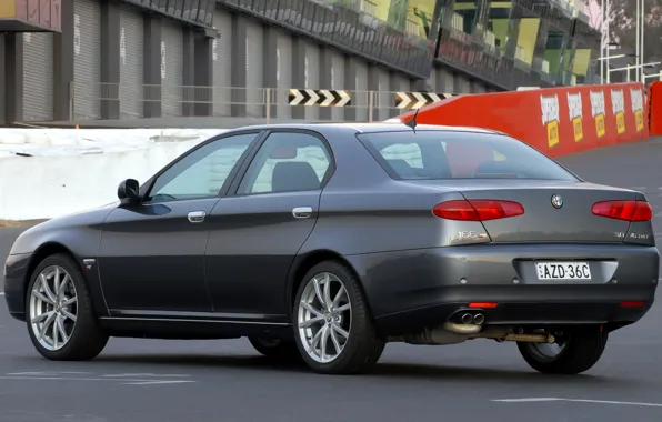 Alfa Romeo, Car, Alfa, Romeo, Back, Sedan, Track, 166