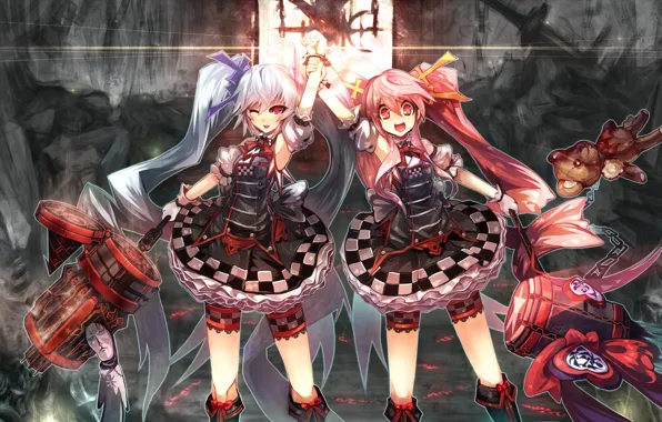 Picture girl, joy, weapons, art, soft toy, the mamur