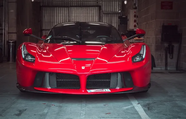 Picture red, garage, Ferrari, Ferrari, classic, the front