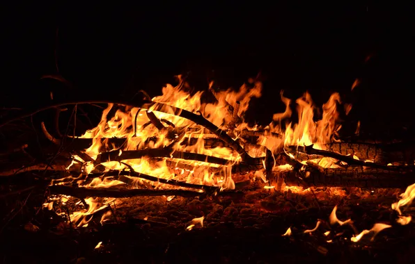 Night, fire, the fire