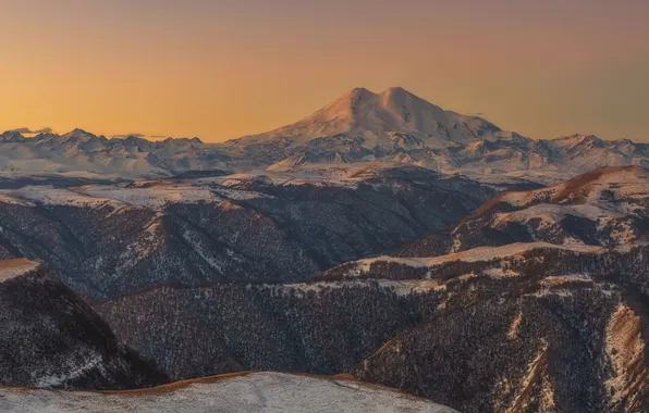 Winter, mountain, Elbrus, Kabardino-Balkarian Republic, photo by DMITRY PUZENKO