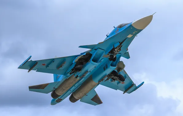 Fighter-bomber, SU-34, supersonic, multifunction