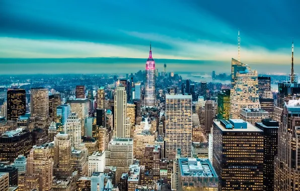 Picture the city, height, skyscrapers, USA, America, USA, New York City, new York