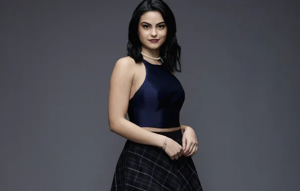 Picture Camila Mendes, woaman, brunette, girl, necklace