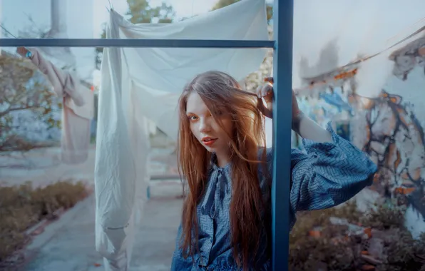 Wallpaper lighting, linen, sponge, the beauty, curls, Linda Blanka for