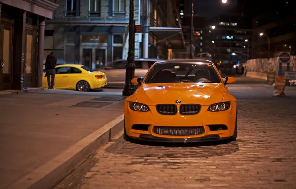 Picture Orange, Night, Street, E92, Man, Lime Rock Park Edition, M3