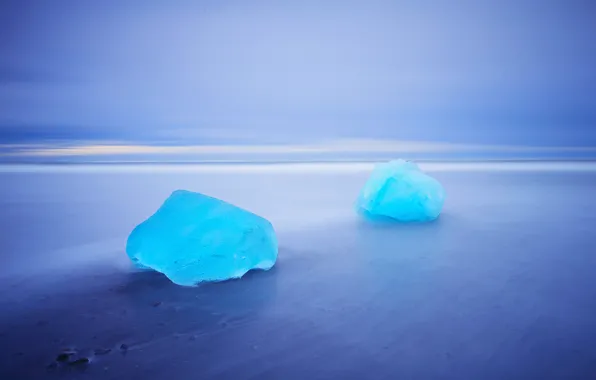 Ice, sea, beach, nature