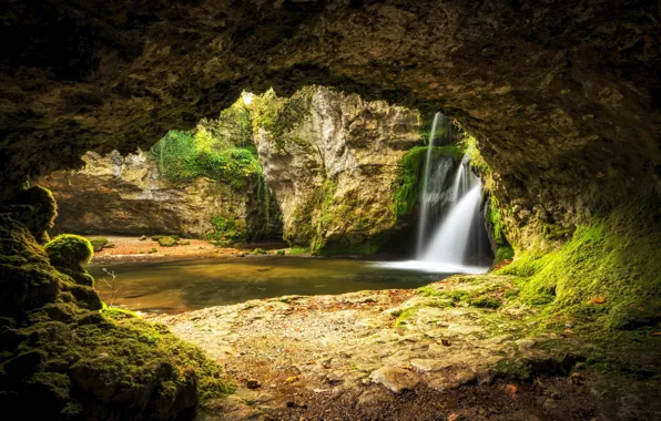 Picture nature, river, waterfall