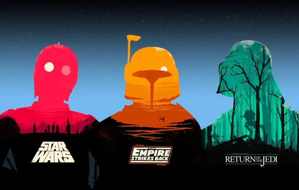 Background, Star Wars, Darth Vader, The Original Trilogy, Bobba Fett, C-3PO