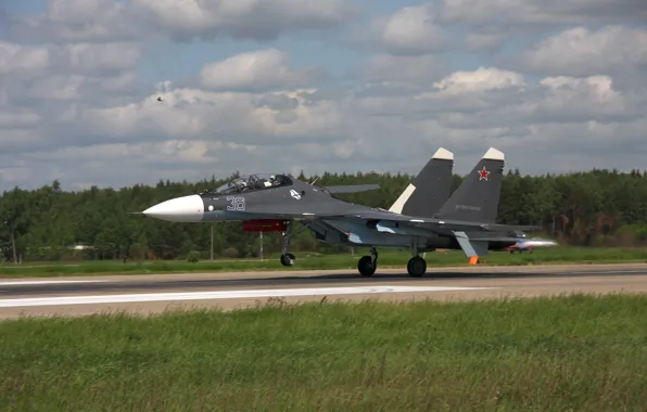Picture fighter, the airfield, multipurpose, Su-30 SM