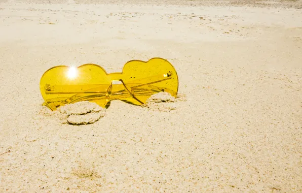 Sand, sea, beach, summer, stay, glasses, summer, love