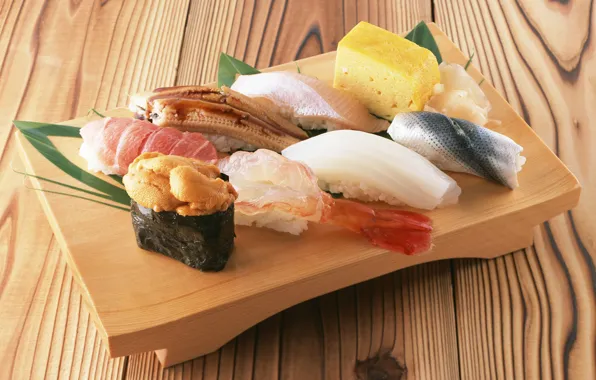 Fish, sushi, rolls, seafood
