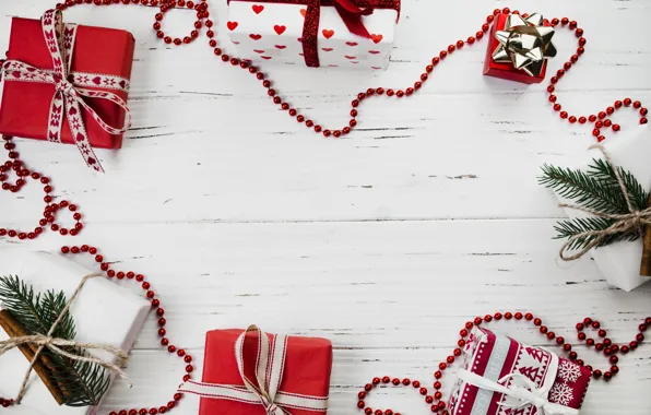Picture white, background, holiday, gift, new year, wood, decor