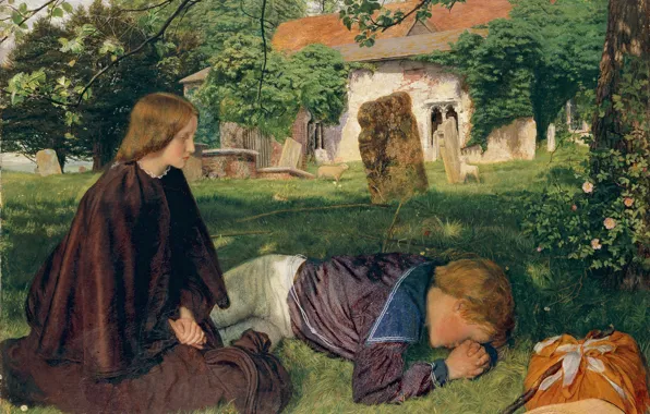 Picture 1862, Arthur Hughes, House by the sea