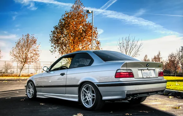 BMW, silver, BMW, silver, E36