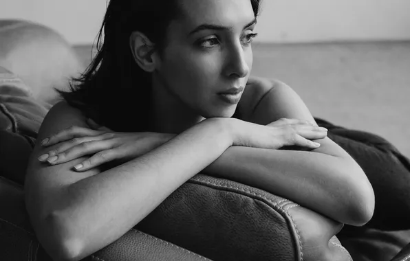 Look, girl, portrait, black and white, brooding, Svetlana Levchenko