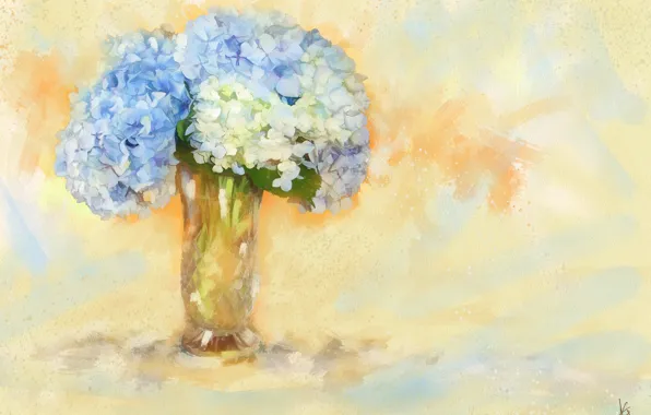 Flowers, background, figure, graphics, treatment, bouquet, light, picture