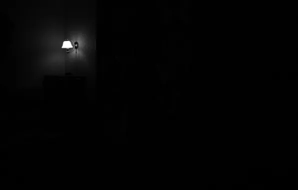 Picture room, darkness, Light, lantern