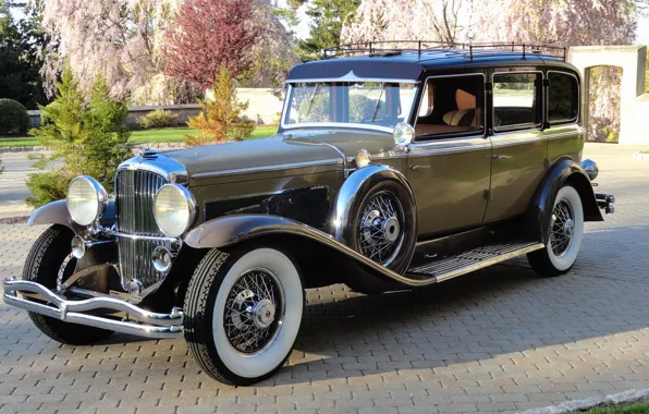 Retro, Park, track, Duesenberg, 1934, Limousine, Rollston