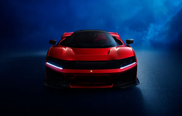 Front, Supercar, Front view, 2025, Italy Car, V6 Engine, Red & Black, Twin Turbo Hybrid