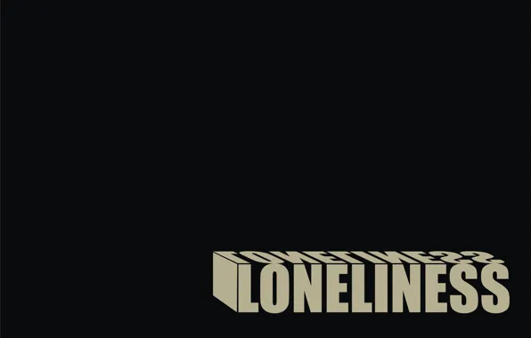 Loneliness, black, loneliness